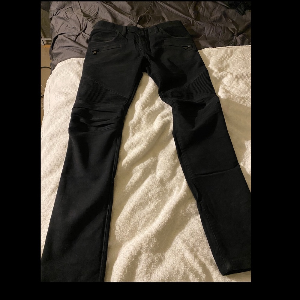 Black suedeBALMAIN JEANS